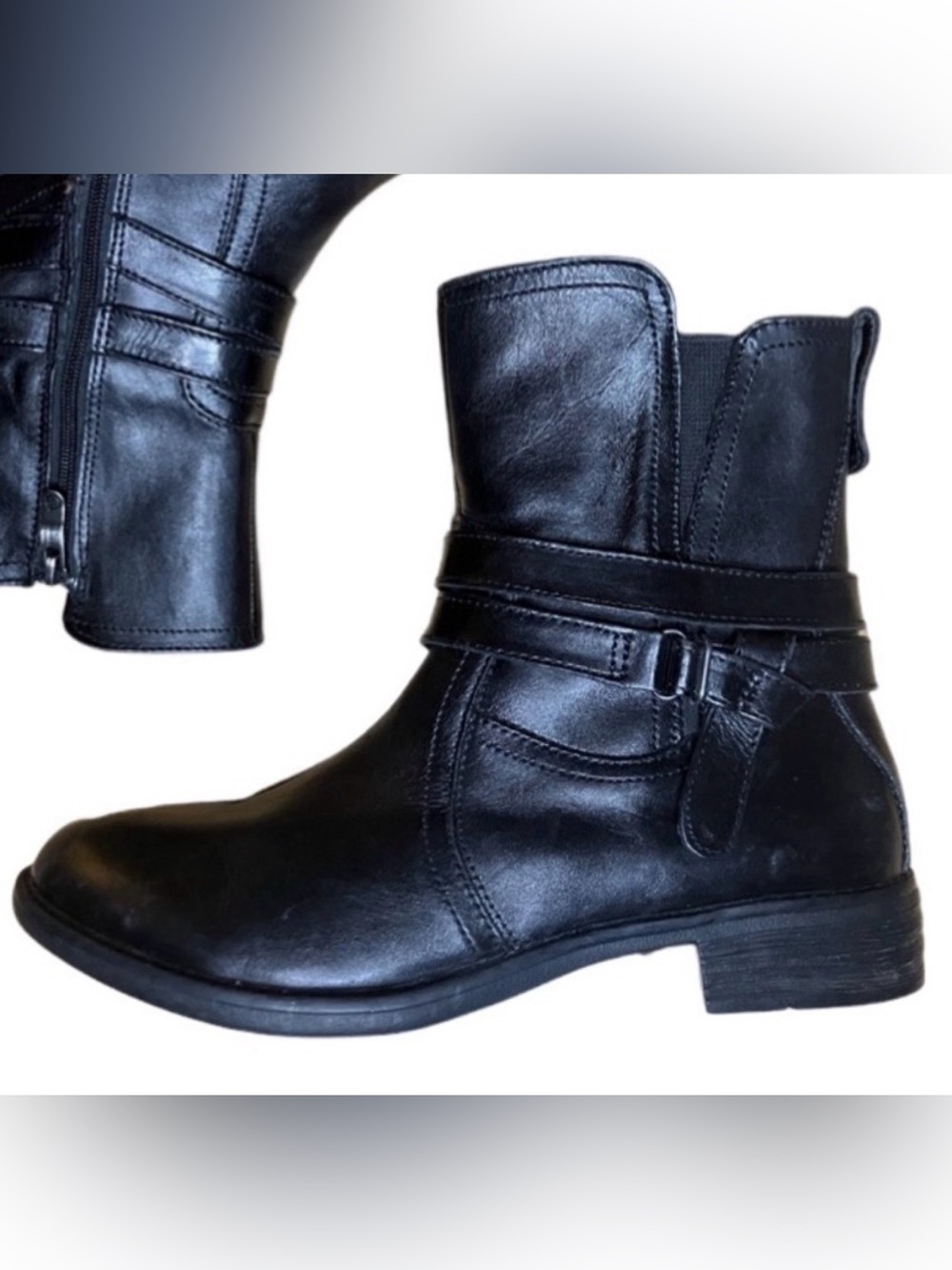 Bussola Trapani Tania Nevada Black 37 Bootie US 6.5